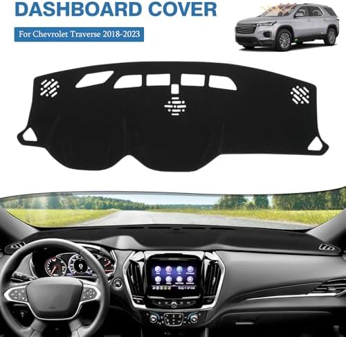 FIILINES Dash Cover for 2018-2023 Chevy Chevrolet Traverse, Dashboard Mat Exact - Image 2