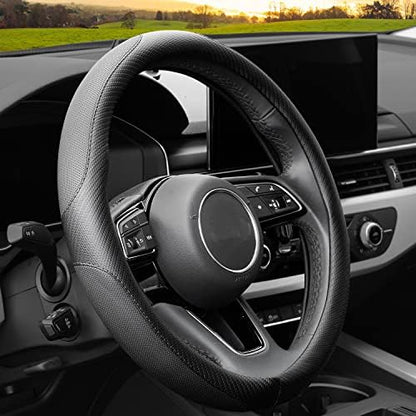 YHONGJT Soft Microfiber Leather Anti-Slip Car Steering Wheel Cover, Universal by Unknown