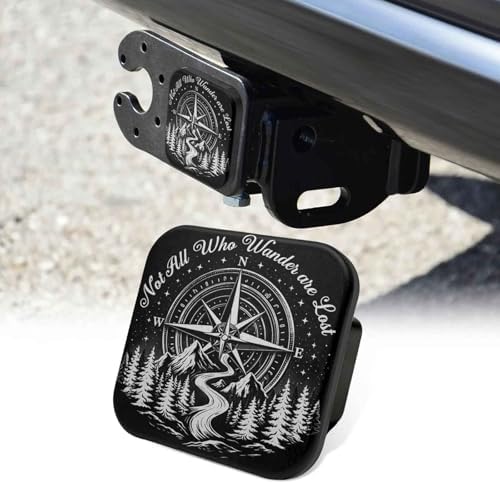 2 Inch Compass Mountains Trailer Hitch Cover Rubber Receiver Tube Plug Cap by Unknown