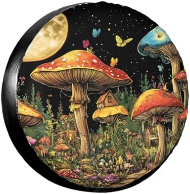 Whimsical Garden Mushroom Spare Tire Cover by TZBVTAU