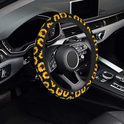 Steering Wheel Cover Sunflower Steering Wheel Cover Car Accessories Universal - Image 2