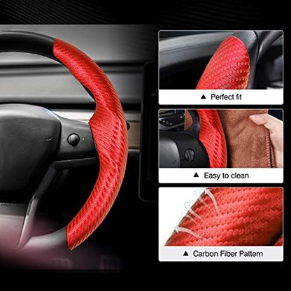 Canvcle Steering Wheel Cover for Tesla Model 3/Y 2016-2025 2026 - Image 2
