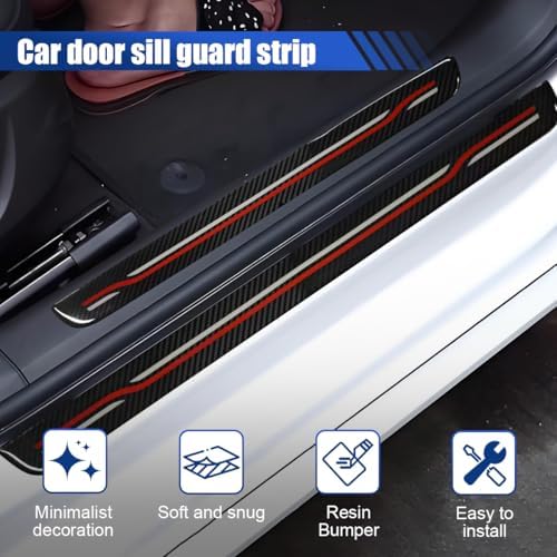 4PCS Car Door Sill Protector, Anti-Scratch Automotive Door Edge Guard Sticker - Image 3