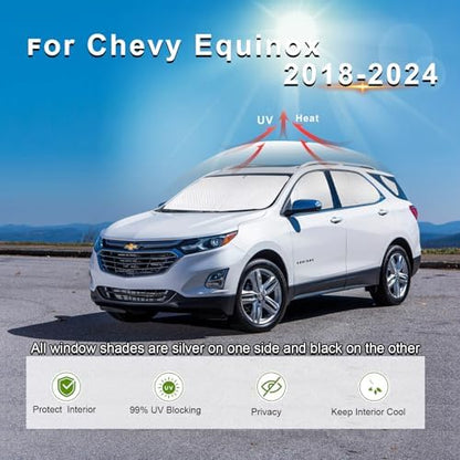 KMF 8pcs Thicken Sun Shades for Chevy Equinox 2018-2024 Accessories, Chevrolet - Image 5