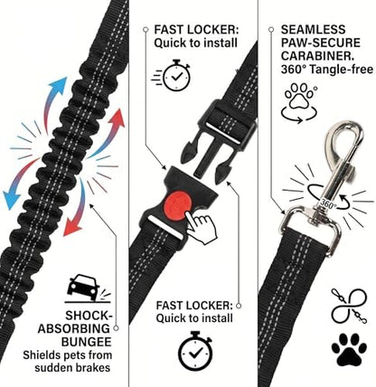 Heavy Duty Dog Seat Belt, 2-in-1 Chew Proof Car Harness - Image 3