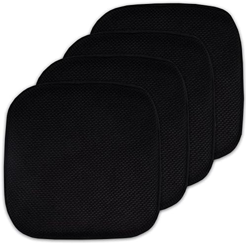 Sweet Home Collection 4 Pack Memory Foam Honeycomb Nonslip Back 16" x16" by SweetHomeCollection