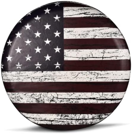 USA Flag Spare Tire Cover Waterproof PVC Leather - Image 2