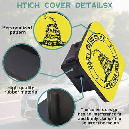 Trailer Hitch Cover, Don't Tread on Me Tow Hitch Cover - Image 4