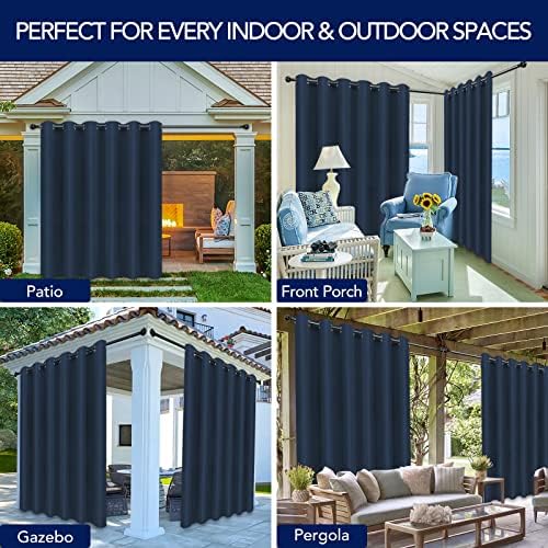 PureFit Outdoor Curtains for Patio Waterproof Weatherproof Outside Curtains - Image 5