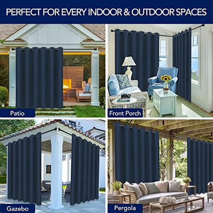 PureFit Outdoor Curtains for Patio Waterproof Weatherproof Outside Curtains - Image 5