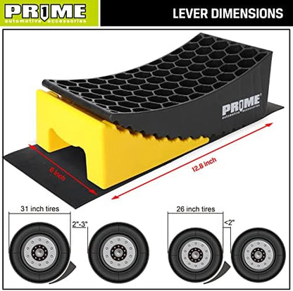 PR1ME RV Leveling Blocks, Heavy Duty Camper Leveler Kit, 2 Pack Curved RV - Image 3