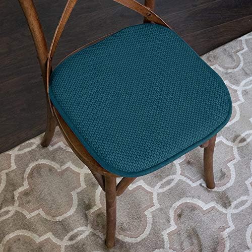 Sweet Home Collection Chair Cushion Memory Foam Pads Honeycomb Pattern Slip Non - Image 5