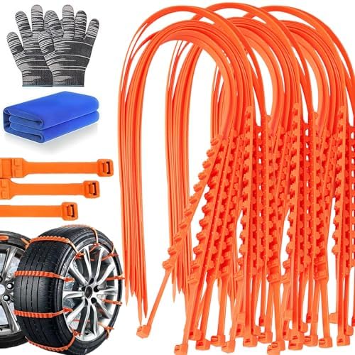 Universal Reusable Anti-Skid Nylon Tire Chains, Emergency Traction Straps by Unknown