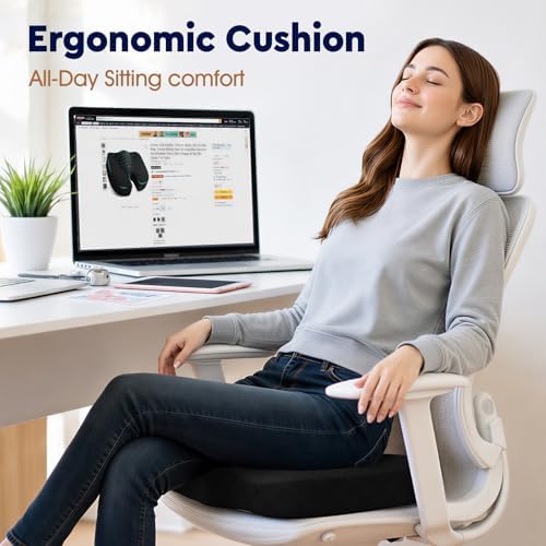 TushGuard Seat Cushion, Memory Foam Office Chair Cushion - Image 4