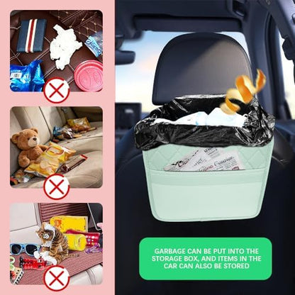 Car Seat Back Organizer, Leather Backseat Hanging Storage Bag, Car Large - Image 5