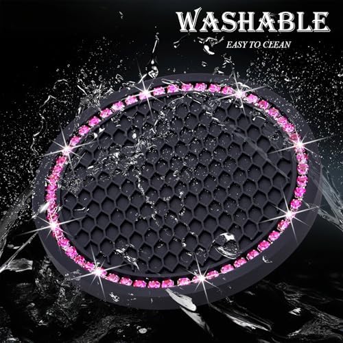 2PCS Bling Cup Holder Coaster, 2.75 Inch Auto Car Cup Holder Insert Coasters - Image 4