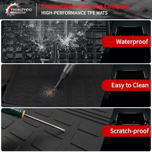 Cargo Mat & Backrest Mats for 2017-2025 2026 Jeep Compass - Image 5