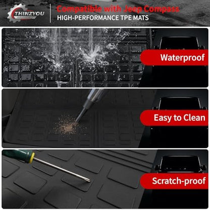 Cargo Mat & Backrest Mats for 2017-2025 2026 Jeep Compass - Image 5