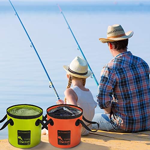 Collapsible Bucket 5 Gallon Container Folding Water Bucket Portable Wash Basin - Image 7