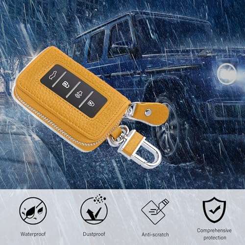 Car Key Fob Case for Replacing Old Key Fob Cover, Genuine Leather Car Key Case - Image 7