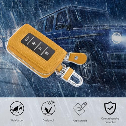 Car Key Fob Case for Replacing Old Key Fob Cover, Genuine Leather Car Key Case - Image 7