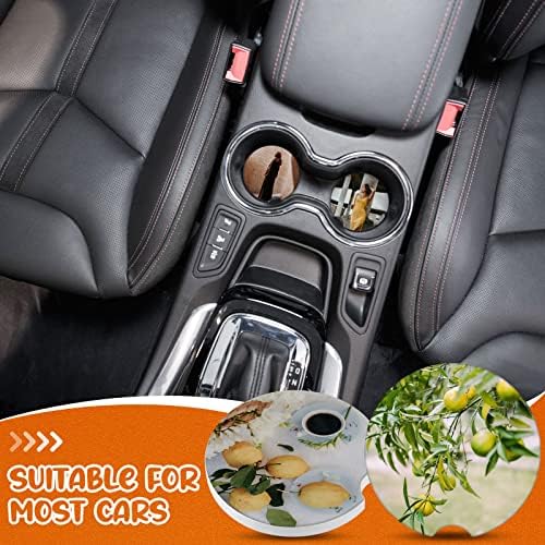 Frienda 24 Pieces Ceramic Car Sublimation Blanks Cupholders Sandstone DIY - Image 6
