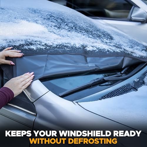 EcoNour Snow Cover for Tesla Model 3/Y, Windshield Cover for Ice and Snow - Image 6