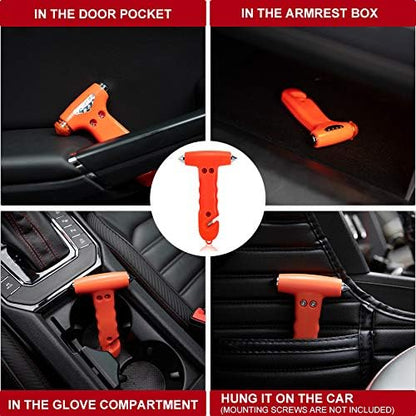 MOTORBUDDY 2-Pack Car Safety Hammer Seatbelt Cutter, Auto Emergency Escape - Image 5