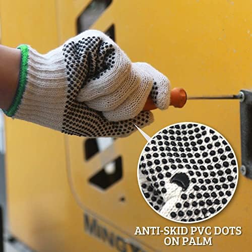 Evridwear Cotton Polyester String Knit Shell Safety Protection Work Gloves - Image 4