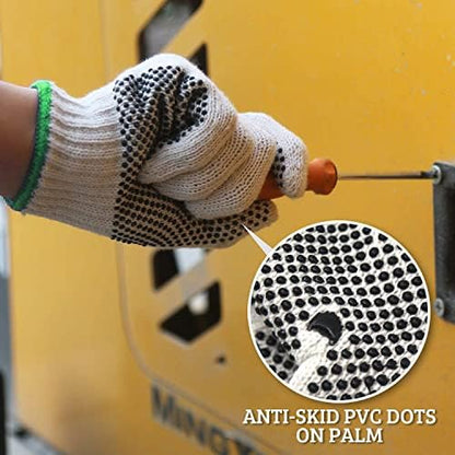 Evridwear Cotton Polyester String Knit Shell Safety Protection Work Gloves - Image 4