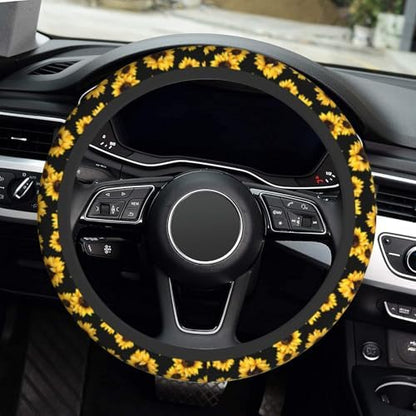 Steering Wheel Cover Sunflower Steering Wheel Cover Car Accessories Universal - Image 6