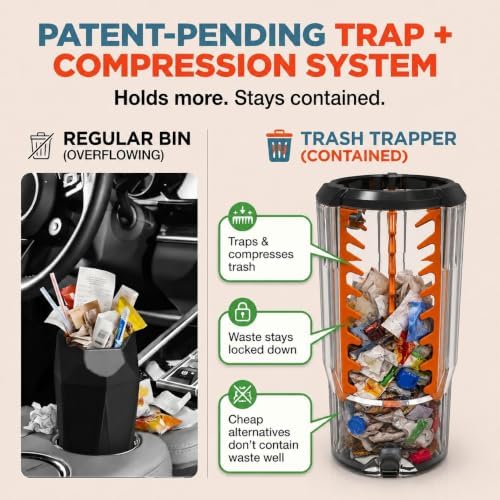Trash Trapper Car Trash Can Cup Holder | Ultimate Car Trash Can - Image 3