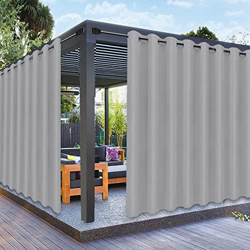 PureFit Outdoor Curtains for Patio Waterproof Weatherproof Outside Curtains by PureFit