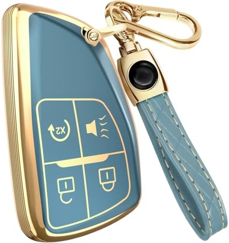 Lucrum Compatible with Chevy, Buick Key Fob Cover & Keychain by Lucrum