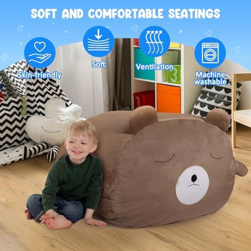 Children's Bean Bag Cover for Soft Toys 24 x 24 x 19.7 in - Image 5