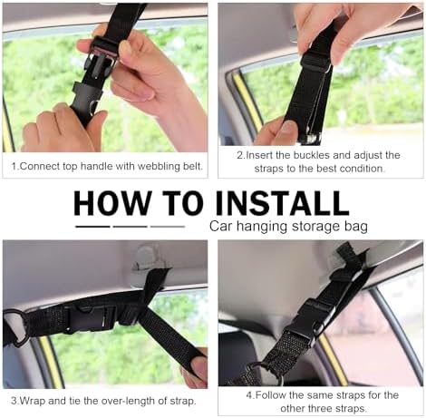 Upgrade Car Ceiling Cargo Net Pocket, 31.5" x 20.87" Strong Load Car Roof - Image 4