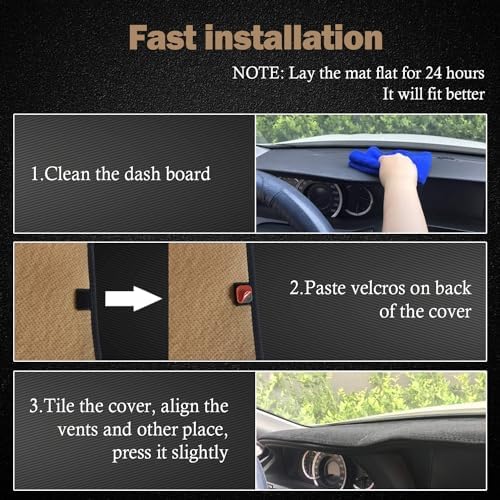 Dashboard Cover Dash Mat Fit for Ho-nda Accord 2017-2013, Car Dash Board Mat - Image 7