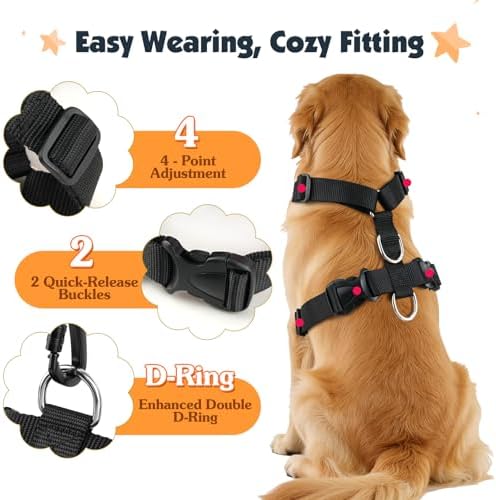 Pawaboo Dog Seat Belt Harness for Car, Seatbelt Harness - Image 5