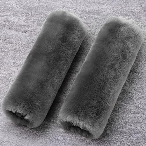 OGLAND 2 Pack Sheepskin Car Seat Belt Cover Pads | Wool Seatbelt Cushions - Image 2