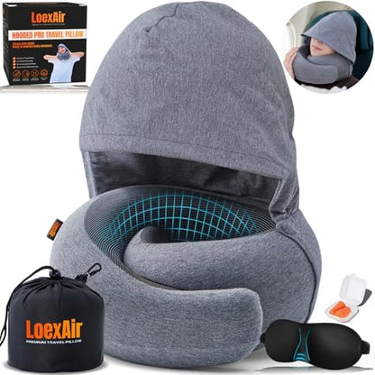 LOEXAIR™ Hooded Pro Travel Pillow by LoexAir