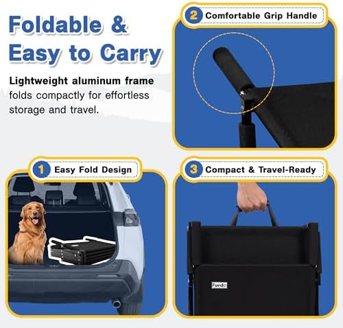Dog Stairs for Large Dogs, for Medium Dogs, Foldable Dog Ramp for Car & SUV - Image 4