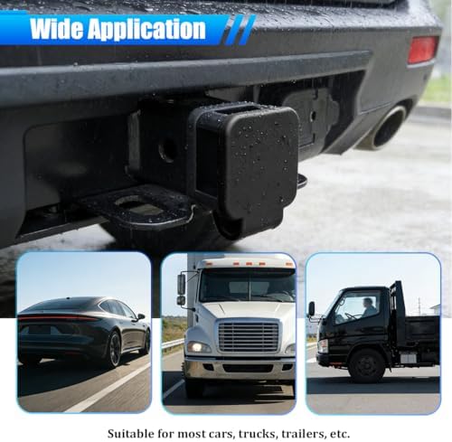 Trailer Hitch Cover, 2 Inch Square Silicone Dust Proof Towing Tube Plug Insert - Image 6