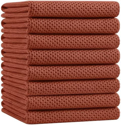 Homaxy 100% Cotton Oversized Waffle Weave Kitchen Towels 8-Pack by Homaxy