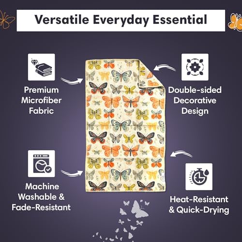 Microfiber Hand Towel & Washcloth Set, Double-Sided Waffle Weave Set of Two - Image 4