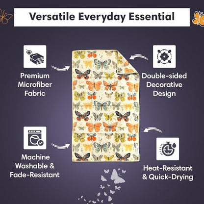 Microfiber Hand Towel & Washcloth Set, Double-Sided Waffle Weave Set of Two - Image 4