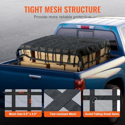 VEVOR Cargo Net with Mesh, 96 in x 81 in, Heavy Duty Truck Cargo Net- 1 - Image 5