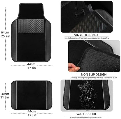 NBTEPEM 10 Pcs Car Floor Mats Full Set Car Accessories, Microfiber Leather - Image 4