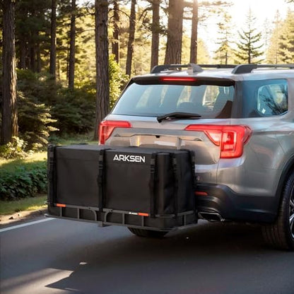 ARKSEN 53" x 19" x 5" Steel Hitch Cargo Carrier - Image 6