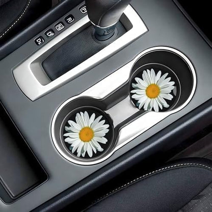 Daisy Flower Car Cup Holder Coasters 2 Pack 2.63" - Image 7