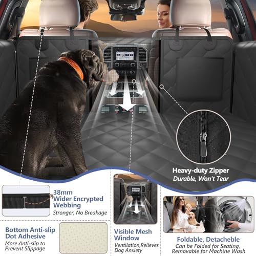 Dog Truck Seat Cover for Back Seat, Hard Bottom Pet Hammock - Image 6